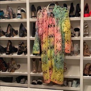 UNIF Tie Dye Crochet Cardigan *rare*